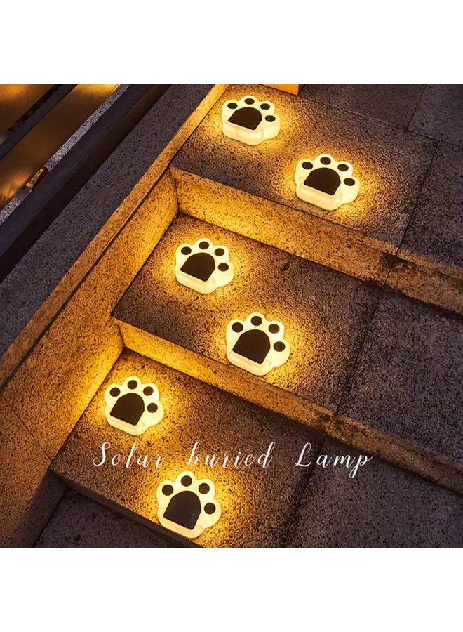 4 Pack Solar Bear Paw Pathway Lights Warm White LED Outdoor Garden Decoration - Image 4